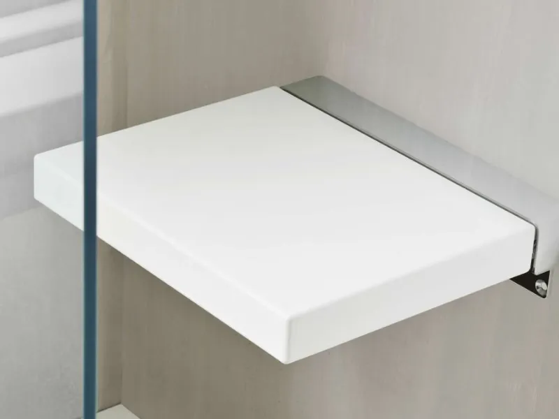 Seduta squadrata per doccia by Rexa Design