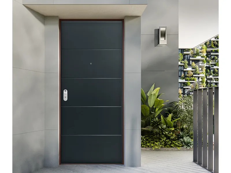 Porta Blindata in classe anti-effrazione 3, isolamento acustico 30 dB e trasmittanza termica 1,26  W/m²K