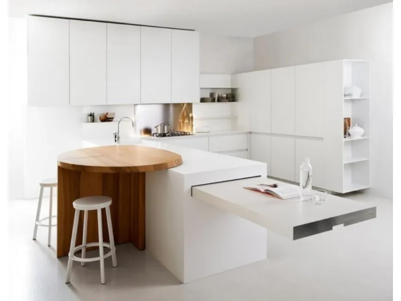 @home / Easy table in composizione a penisola  © Elmar Cucine