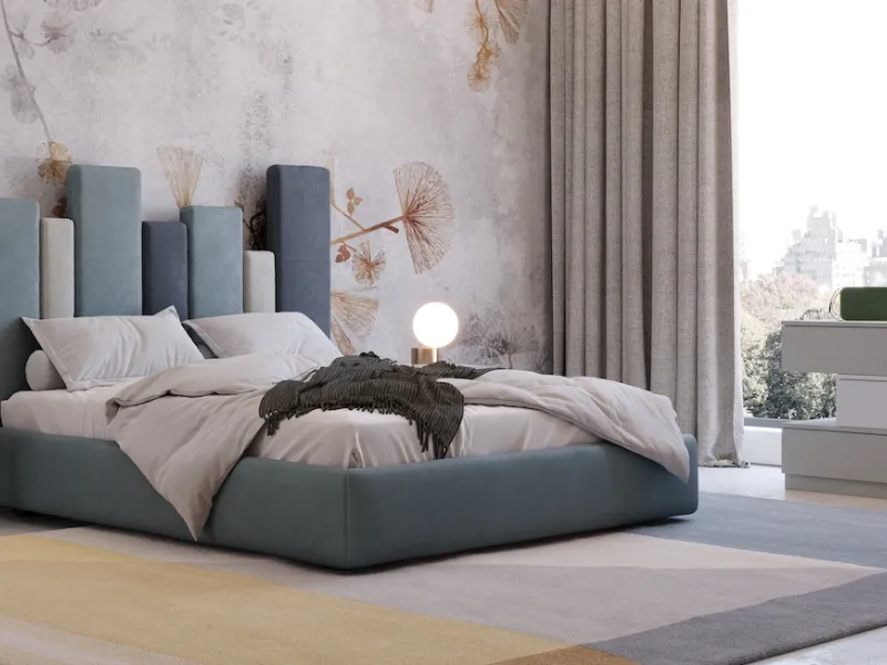 Letto con testata imbottita Giessegi
