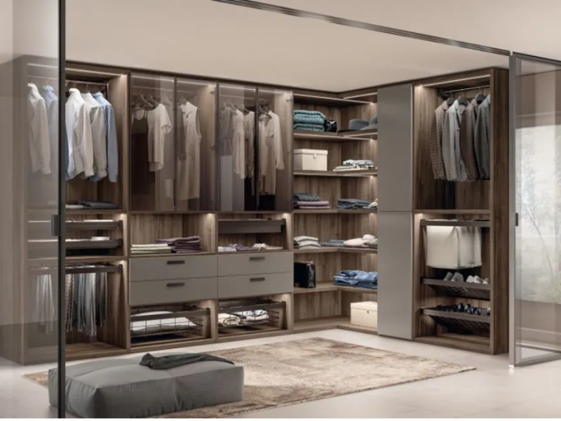 Sistema Walk-in Fluida di Scavolini