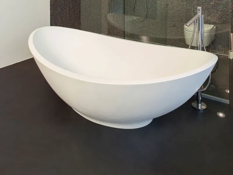 Pavimento ottenuto con la collezione Cemento Seta by ErreLab