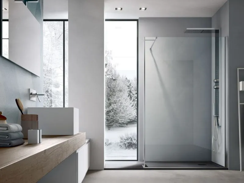 Doccia walk-in collezione S6 di Arcom