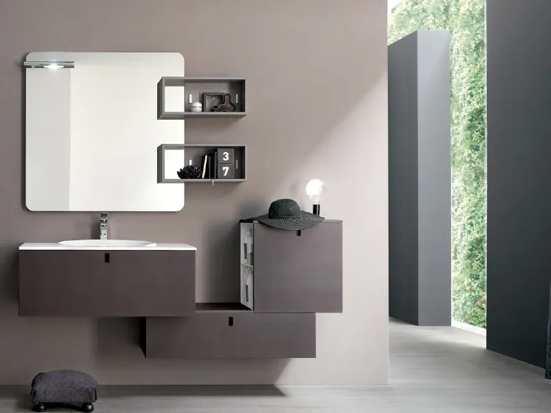 Comp. TR 30, metal Madreperlato - Oxford - Maniglia Incasso - TURCHESE System  © Artesi 