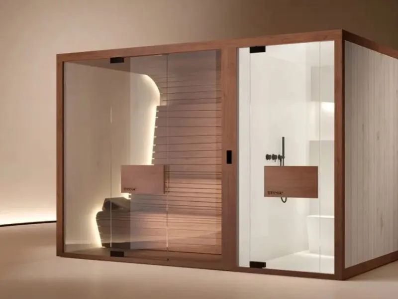 Sauna, doccia e bagno turco Mirage di Treesse