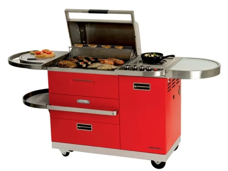 Barbecue portatile con mobile