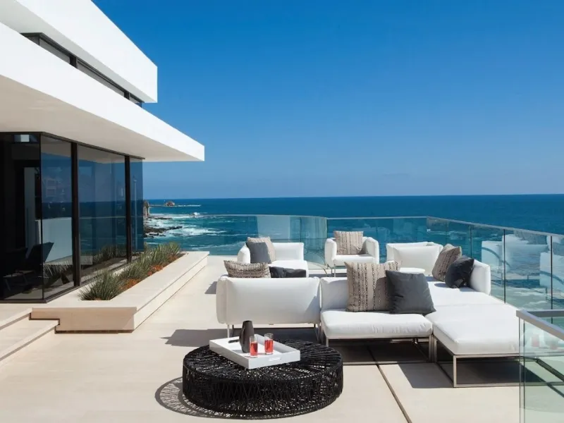 terrazza di casa al mare in California