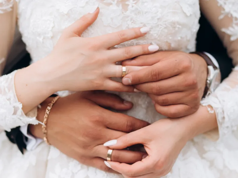 Sposi il giorno del matrimonio
