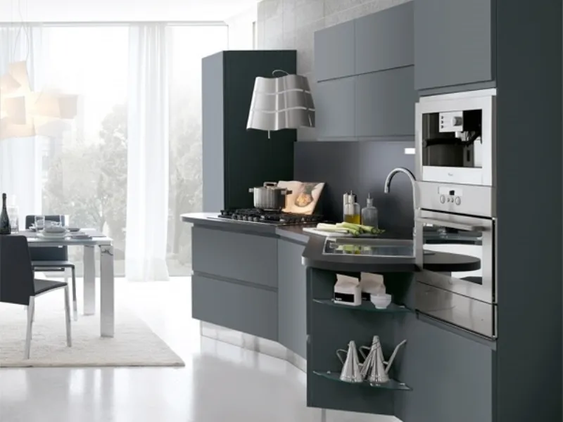 cucina stosa grigio laccata