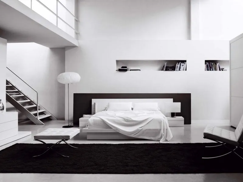 camera da letto minimalista