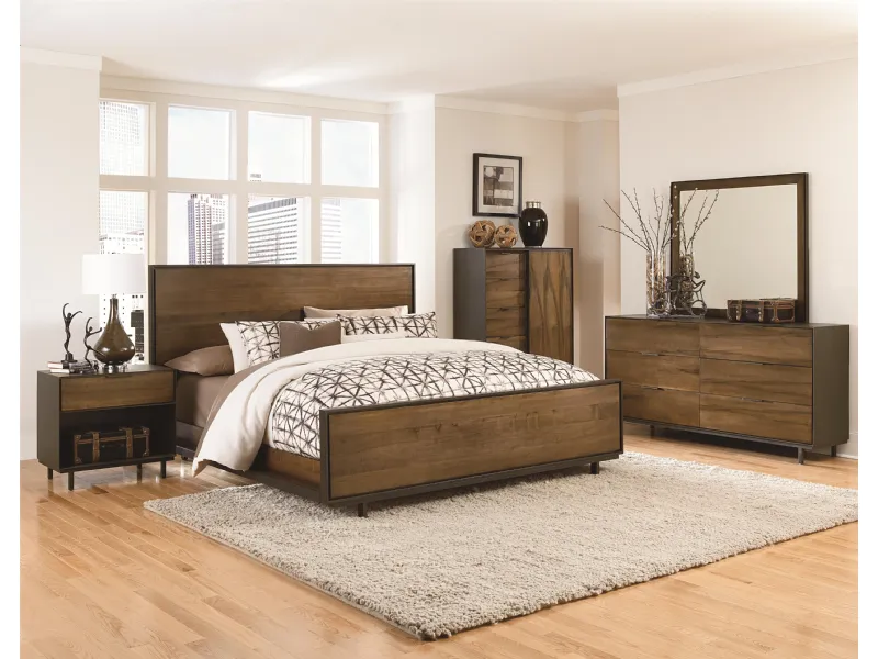 camera da letto rustica in legno