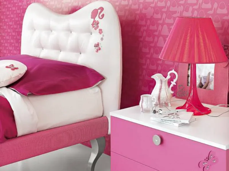 cameretta barbie rosa