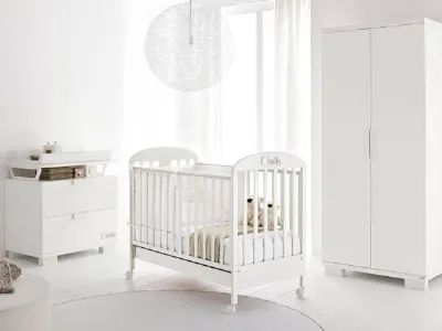 lettino bianco con sbarre bambino  cityline teddy