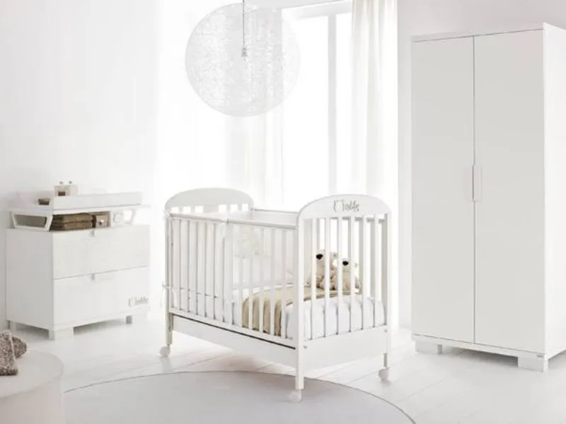 lettino bianco con sbarre bambino  cityline teddy