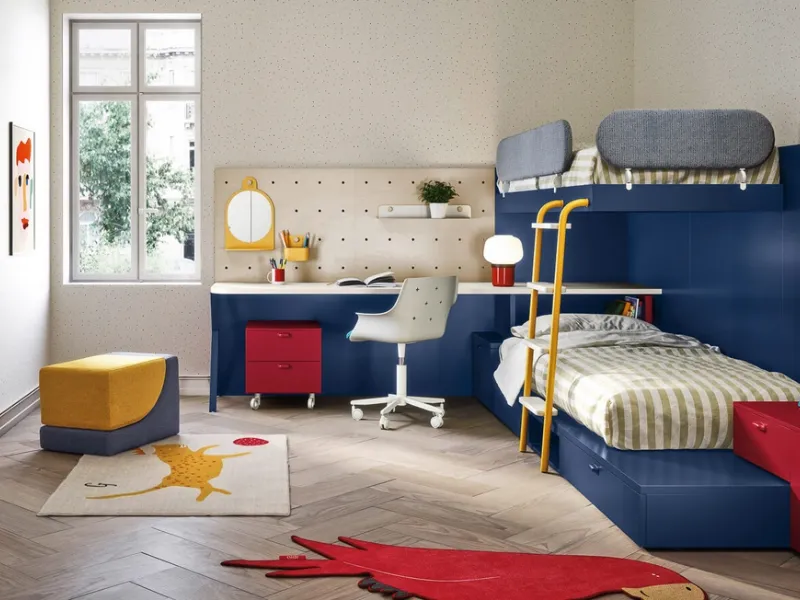 Letto a castello moderno Space 9, Nidi di Battistella