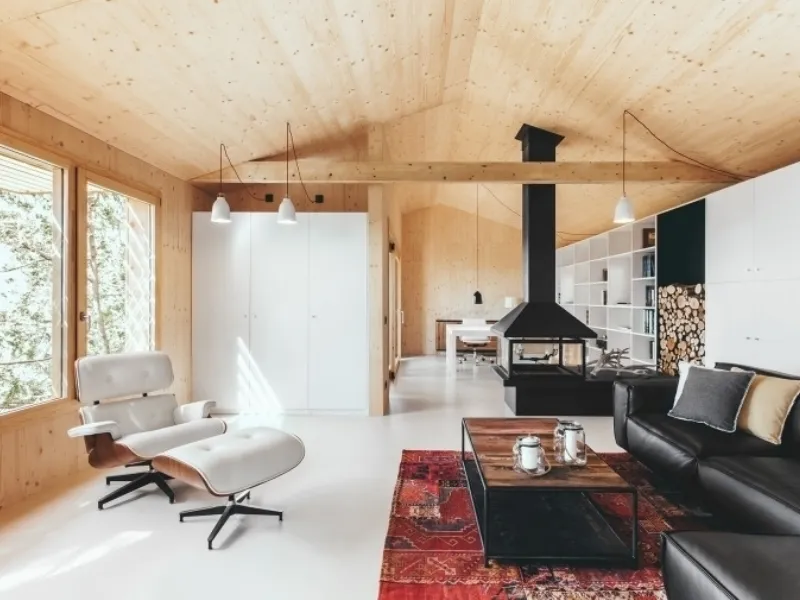 Una casa prefabbricata in legno