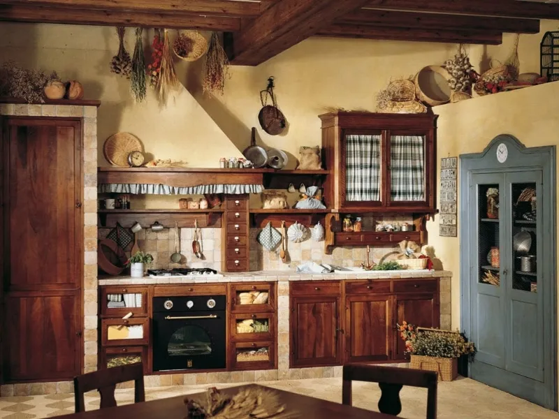 cucina in stile rustico