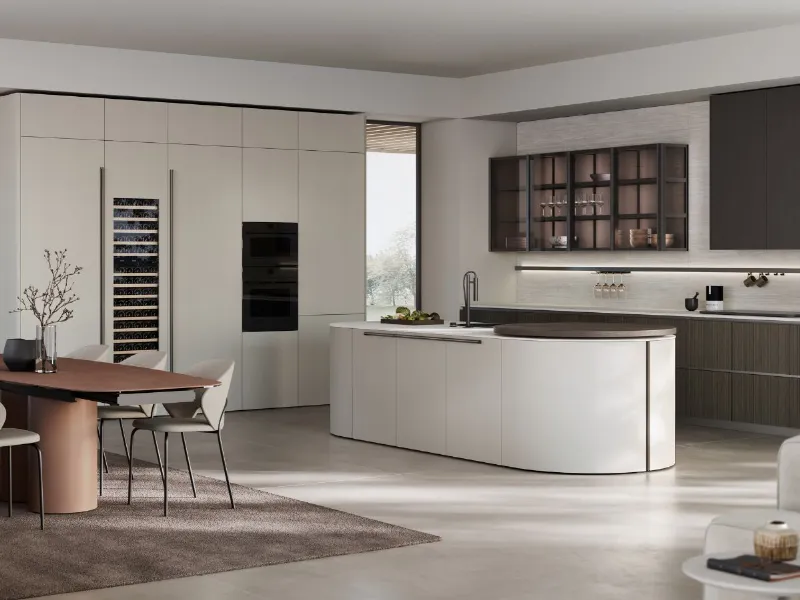 Stosa - Aliant+Color Trend: basi terminali curve e piano snack rotante