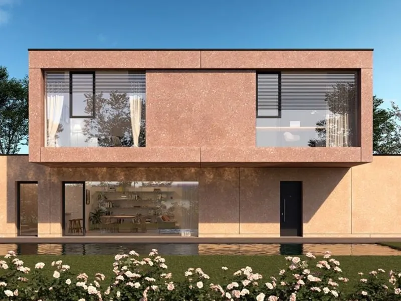 Una villa prefabbricata costruita da Moretti More