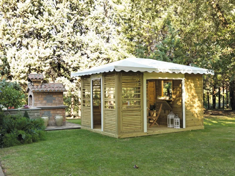 Il gazebo in legno Four Seasons di F.lli Aquilani