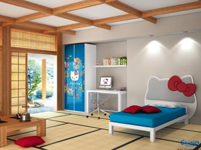 cameretta ragazzi hello kitty