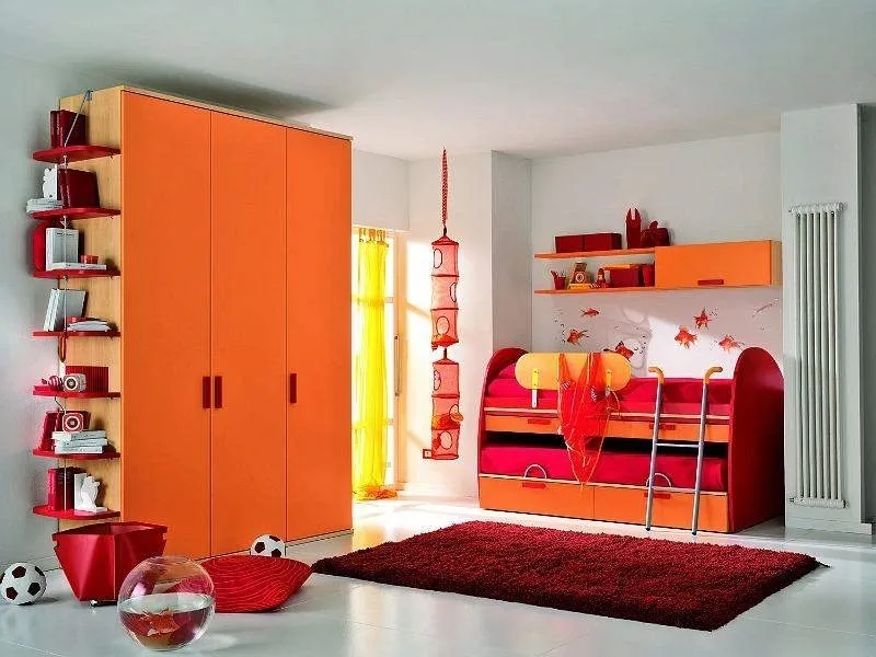 Cameretta arancione per bambini colombini