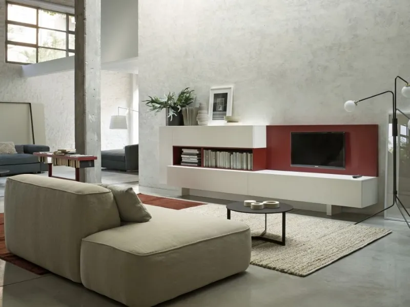 living moderno con elementi beige