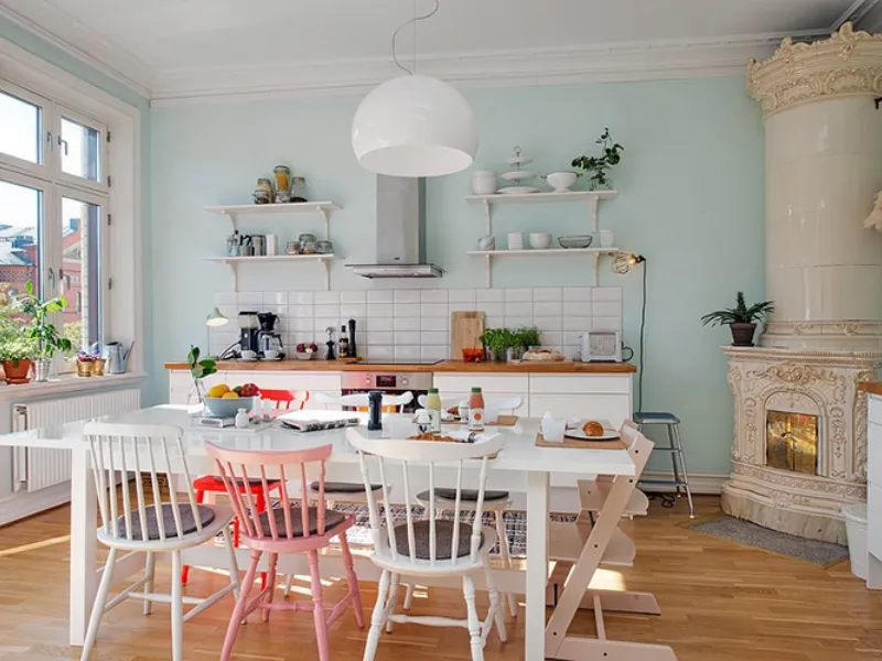 Celeste tenue per la cucina