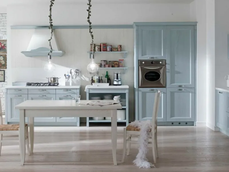 Arredi cucina color celeste