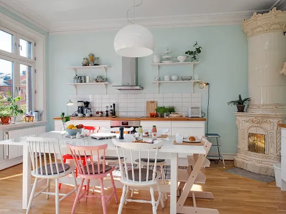 Celeste tenue per la cucina