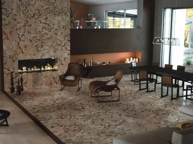 Rivestimento Anemone / Collezione Opus © Lithos Design