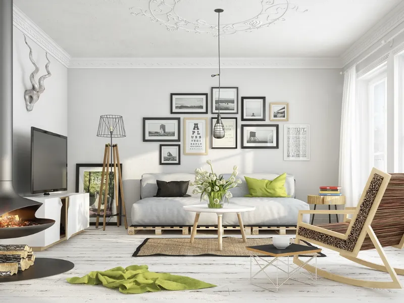 In foto Esempio di arredamento in stile scandinavo