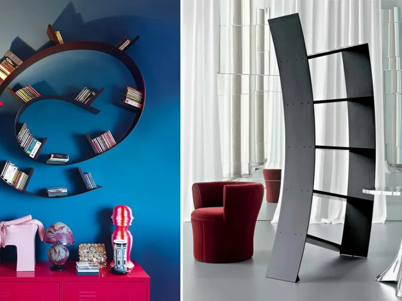 Libreria Bookworm di Kartell da parete, libreria da terra Virgo di Driade