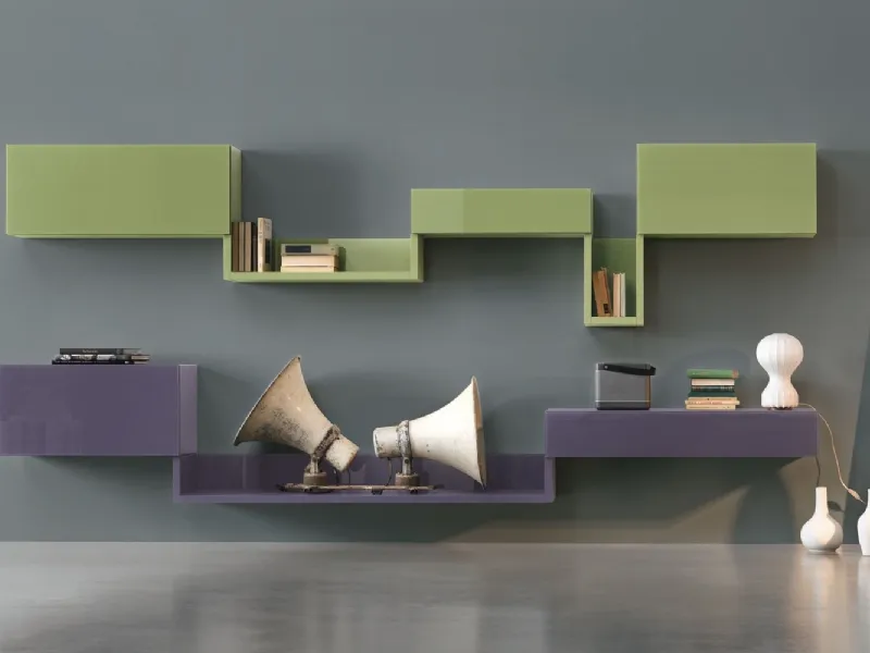 Idee mobili soggiorno Libreria Linea Lago
