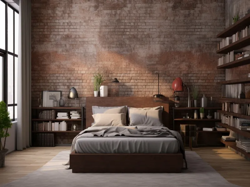 Richiami industriali per la camera da letto moderna