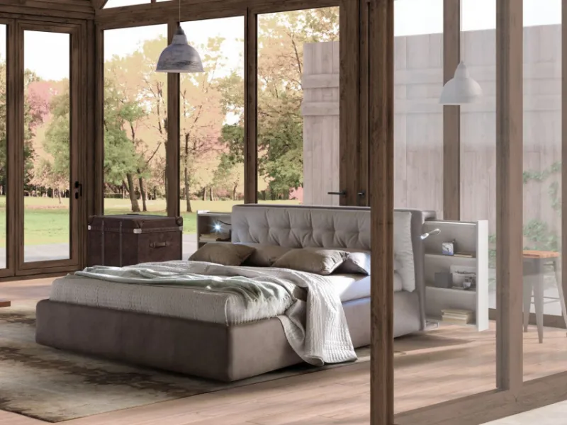 Letto Donovan di Le Comfort con comodini integrati