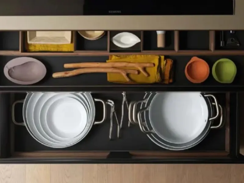 I cassetti e i cestoni di Valcucine