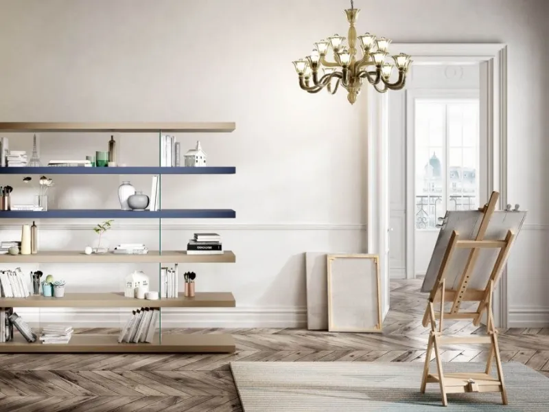 Libreria in legno e vetro Air – Lago