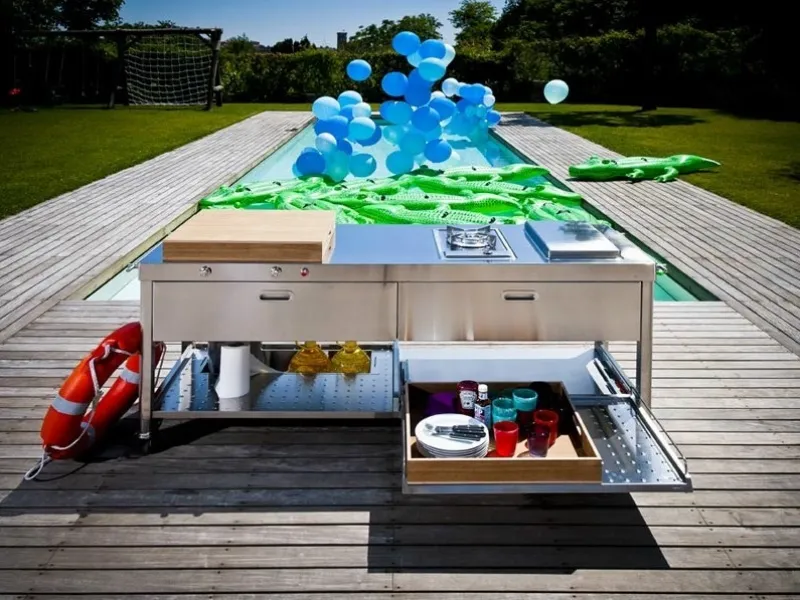 Cucine da esterno con barbecue