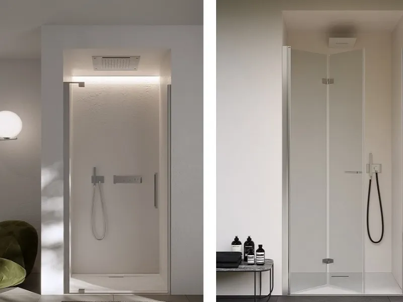 Eleganza e leggerezza per le docce di design Omega e Slim firmate Disenia