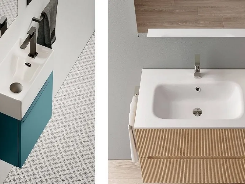 Le collezioni My Time e Smyle Ideagroup sono ideali per bagni mini