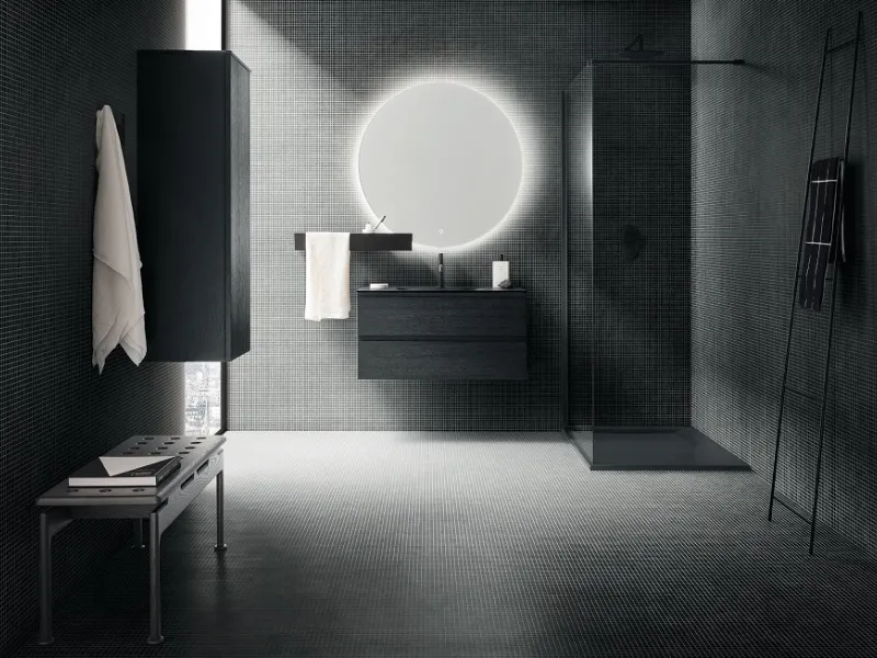 Il bagno grigio secondo la collezione Street di Arbi Arredobagno 