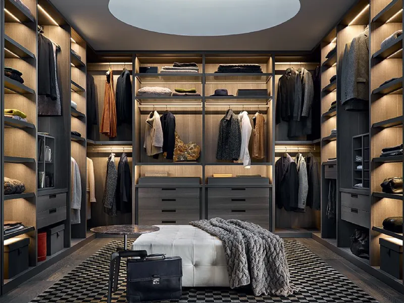 Cabina armadio Senzafine R&D di Poliform