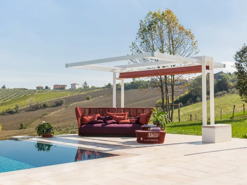 Mood Balance di Unosider - Gazebo con copertura scorrevole