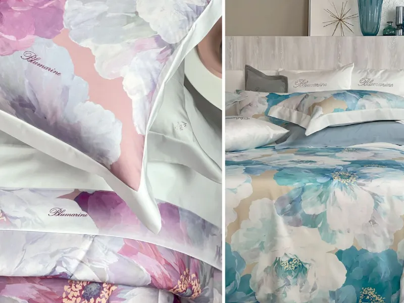 Blumarine Home Collection - Hibiscus matrimoniale in Raso di Cotone