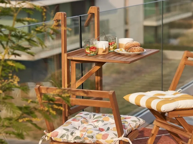 Pieghevole in acacia il tavolino da balcone Alata di La Redoute Interieurs
