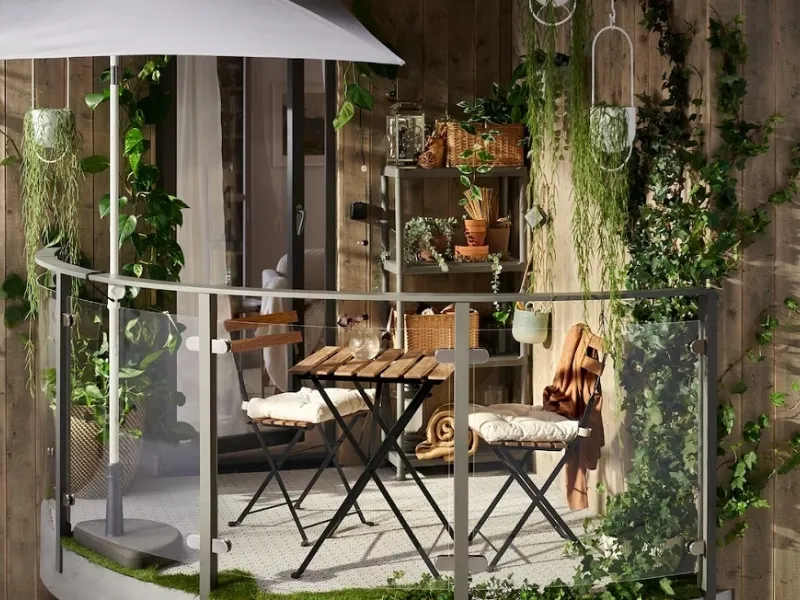 Acacia e metallo per il tavolo pieghevole Tärnö di Ikea