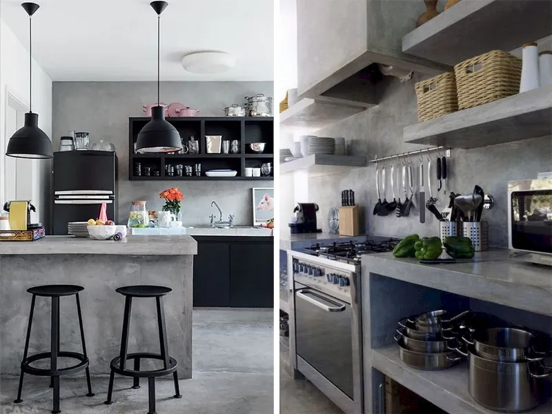 Resina utilizzati come rivestimento della cucina