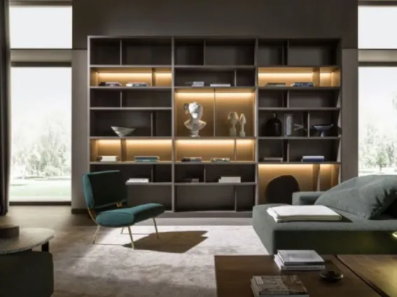 Libreria componibile in legno 505 Up System di Molteni & C.