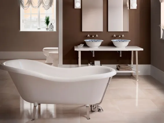 La vasca free stanging Evergreen 170 cm di Ceramica Flaminia